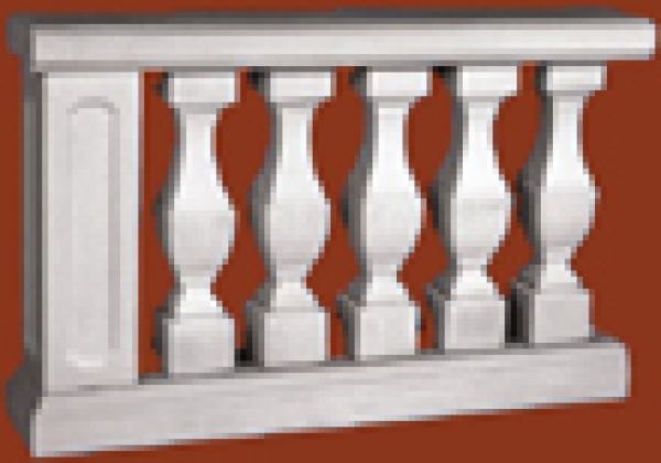 Balustradengeländer 91cm hoch Weissbeton